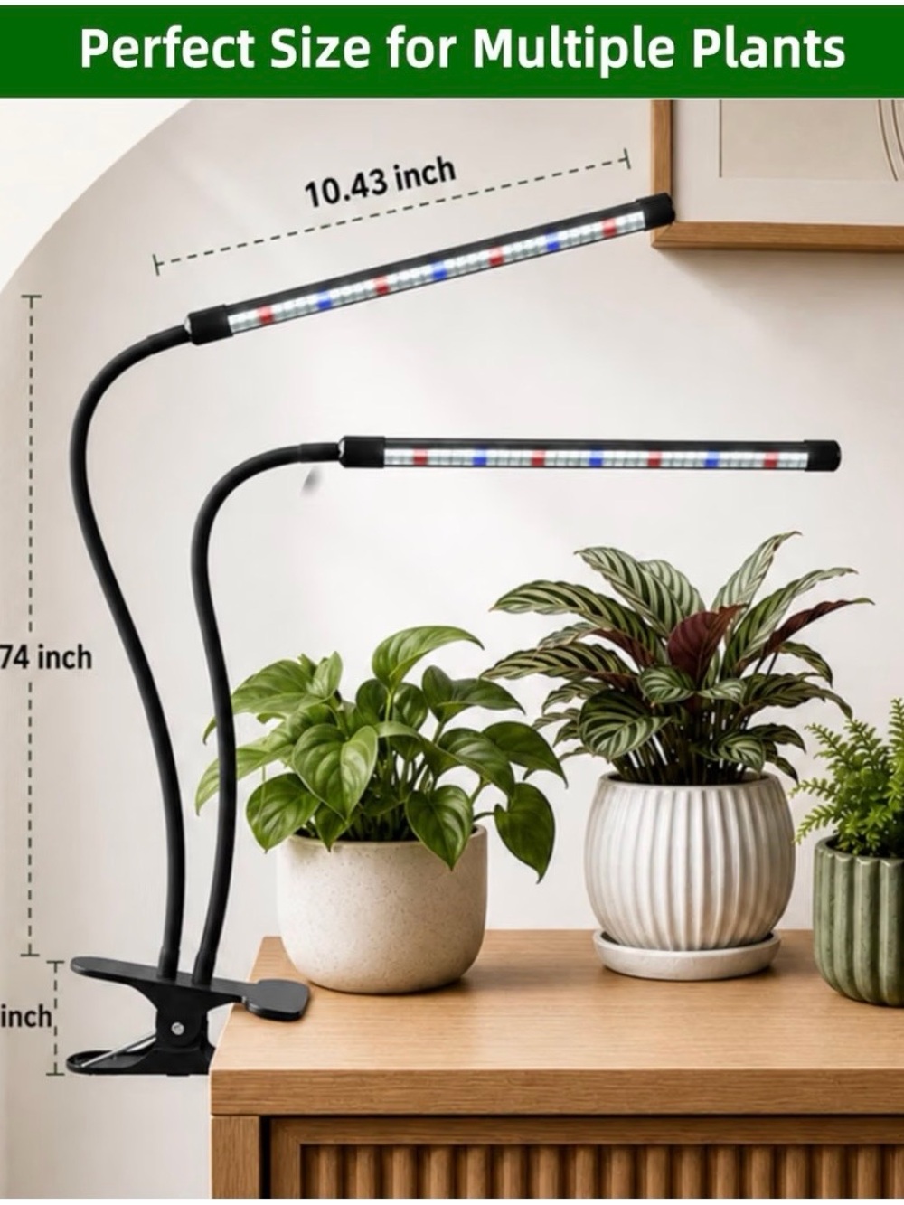 Grow Light, 6000K Full Spectrum Adjustable Clamp On
